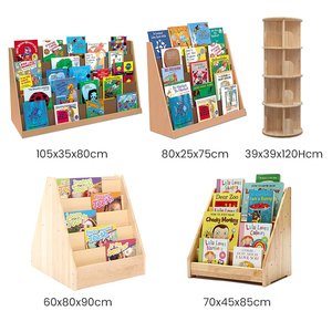 Estante de Madera Montessori para Niños, Guardería, <span class=keywords><strong>Centro</strong></span> de Cuidado Infantil, Preescolar, Jardín de Infancia, Estante de Exhibición de Juguetes y Libros, Seguro, Duradero y Resistente - Product Image 2