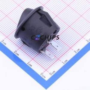 MR5-110-C5N-BB Rocker Switch Through hole Component (THT) Switch Concave Bend Solder Tab Black 6A - Product Image 1
