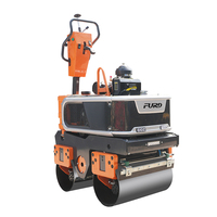 Mini-compacteur routier portatif à double tambour, pour l'entretien des routes, avec moteur diesel ou essence