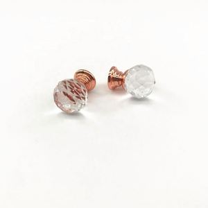 Herrajes de Lujo para el Hogar, Estilo Europeo Simple, Cristal, Oro Rosa, Cobre, Tiradores para Gabinetes, Perillas para Puertas de Armario - Product Image 3