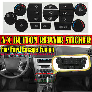 Nouveau kit de réparation des boutons de climatisation de la console centrale de voiture, autocollants de réparation des boutons de commande de climatisation pour Ford Escape Fusion - Product Image 1