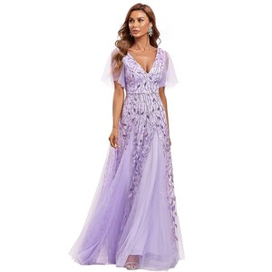 Robe de mariée élégante noire longue en sequins brodés et robes de mère de la mariée, style sirène/<span class=keywords><strong>trompette</strong></span> classique, grandes tailles, vente en gros - Product Image 3
