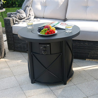 Cheminée à gaz naturel en métal 50000-74999 BTU, revêtement poudré, pour usage extérieur, jardin et camping