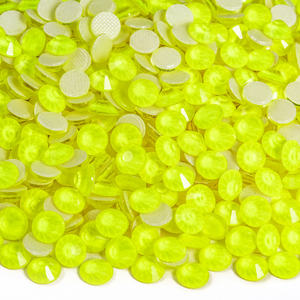 Oleeya Usine En Gros Nouveau Néon Coloré Cristaux Hotfix Strass Dos Plat Décoration Pierres pour Accessoires De Vêtement - Product Image 5