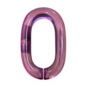 Sculpture d'art en maillons de chaîne en résine colorée, faite à la main, dégradé bleu, personnalisée, moderne, fonctionnelle, suspendue, décoration d'anniversaire pour la maison - Product Image 1