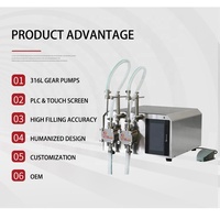 Machine de remplissage semi-automatique à double tête TODF-200 pour shampooing, savon liquide, détergent, huile, jus, bouteilles utilisées