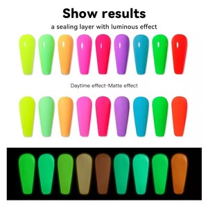 Gel de finition brillant et mat qui brille dans le noir, gel de finition fluorescent <span class=keywords><strong>holographique</strong></span> Secret Realm pour ongles - Product Image 4