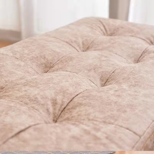 Tabouret moderne capitonné avec pieds en bois, ottoman de salon, banc à chaussures pour usage domestique - Product Image 4