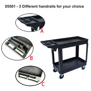 Chariot à outils multifonctionnel en plastique robuste, chariot de transport, chariot utilitaire, chariot de service pour entrepôt - Product Image 2