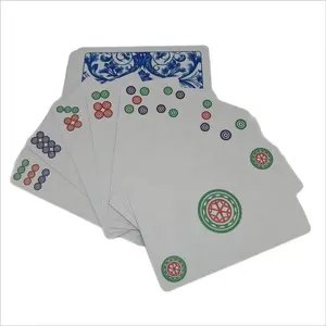 Carte da Mahjong portatili di alta moda carte da gioco impermeabili personalizzate all'aperto