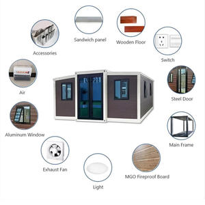 Suministro directo de fábrica Casa modular Tiny Home Prefab Steel 2 Bedroom Expandible Container House con baño prefabricado - Product Image 2
