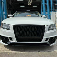Grille en maille chromée de style PNB RS4 pour Audi A4 B8/S4 2008-2012, nouveau matériau ABS, haute qualité, installation facile, garantie de 3 mois