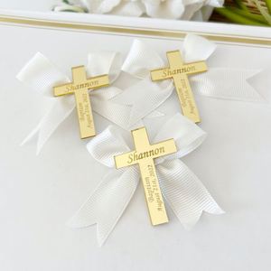 Etiquetas de Acrílico Personalizadas con Forma de Cruz - Recuerdos para Bodas y Bautizos, Duraderas, Impermeables, Grabadas, Bajo MOQ, Placas con Nombre al por Mayor - Product Image 2