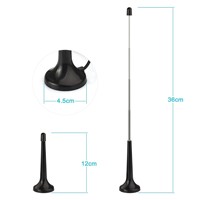 Antenne télescopique DAB FM pour la maison, gain élevé, base magnétique de 3 m, radio TV universelle