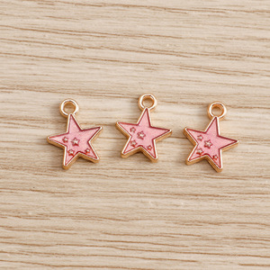 Weny, 10 pezzi per confezione, ciondolo a forma di stella a cinque punte in lega con finitura a goccia d'olio, realizzato a mano. - Product Image 6