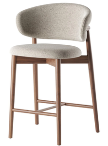 HLM106 Chaise de loisirs nordique contemporaine en bois massif à pieds hauts, couverture amovible, design moderne pour la maison, appartement, hôtel, salon - Product Image 2