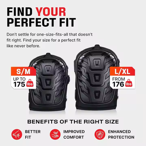 Rodilleras de construcción flexibles de equipo de entrenamiento de algodón de carcasa dura con logotipo personalizado de espuma EVA protectora para protección de codos y rodillas - Product Image 5