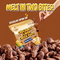 65g Snacks de céréales au fromage gonflés, saveur chocolat, sans graisses trans, vente en gros personnalisée directe usine pour fêtes KTV