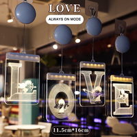 4 pièces/ensemble 3D suspendu veilleuse nouveau Design fenêtre disposition pour la Saint-Valentin fête décorations de noël