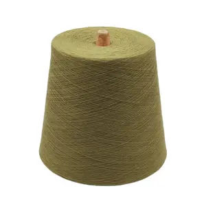 Factory provided brown recycled cotton polyester blender yarn with High level recycling yarn for tshirt