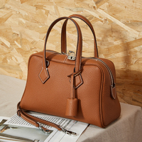 Fabricant d'Origine Sacs Boston en Cuir de Fleur Pleine Personnalisés Rétro Premium Sacs à Épaule Femme Design Gratuit Cuir Véri