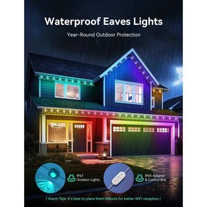 ไฟ LED LemonNova แบบเส้นยาว 25 ฟุต 18 ดวง หลายสี รุ่น Ws2812B Ic สำหรับภายนอกอาคาร ระบบสมาร์ท RGB แสงสว่างถาวร - Product Image 5