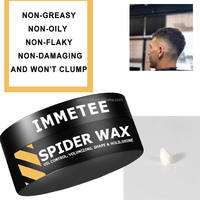 Cera para Peinar el Cabello para Hombre Immetee Spider Wax de Marca Privada, Cera en Polvo de Fijación Fuerte y Brillo, Pomada Profesional para Uso en Barberías y Salones de Belleza