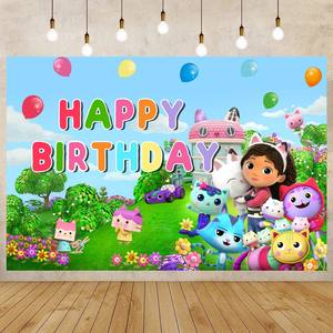 Fondo Fotográfico Cabby DoIIhouse, Fondo para Fotos <span class=keywords><strong>de</strong></span> Cumpleaños <span class=keywords><strong>de</strong></span> Niña, Decoración para Baby Shower, Pancarta <span class=keywords><strong>de</strong></span> Vinilo y Poliéster, Accesorio para Fotos X0465 - Product Image 6