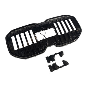Bmw Car Grille Led Light Glossy Black Single Line Front <b>Bumper</b> Replacement With <b>Clips</b> For 2023 2025 G70 7 Series - Product Image 4