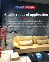 Panneaux muraux en pierre artificielle en polyuréthane PU mur extérieur en brique de pierre décorer le revêtement résistant au feu surface en pierre naturelle