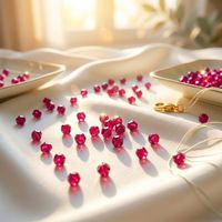 Perles de résine époxy YAXI P501 de qualité supérieure, 4 mm, facettées rubis, effet miroir, double pointe, lâches, durables, écologiques, pour vêtements
