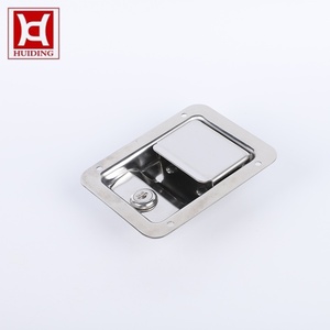 Flush Mount Paddle Handle Lock with Deadbolt Spring Latch Weatherproof Toolbox Door Lock for RV Trailer Enclosure - Product Image 4