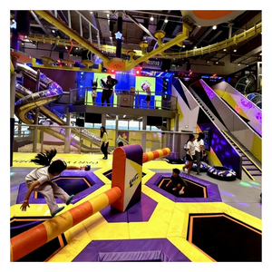 Parco Divertimenti Personalizzato Chiavi in Mano, Parco Trampolini al Coperto con Percorso Ninja Warrior, Attrezzature Commerciali per Parchi Giochi al Coperto per Bambini - Product Image 1