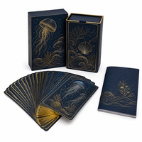 Offre Spéciale : Cartes de Tarot Personnalisées Style Européen, Papier d'Art de Haute Qualité avec Bord Doré et Guide, Échantillon Gratuit