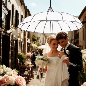 Elegant Lace Trim Pagoda <b>Umbrella</b> for Women Wedding Photo Prop Vintage Design Waterproof Canopy Beautiful Gift Idea - Product Image 5