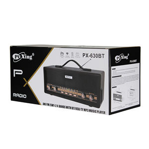 Radio sans fil vintage en bois avec récepteur à ondes courtes Radio rétro Emplacement pour carte USB/TF 35cm Design classique - Product Image 6