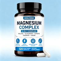 Capsule de complexe de magnésium pour le sommeil, la relaxation, le bien-être musculaire, complément minéral, nutrition quotidienne, fabricant OEM en marque blanche