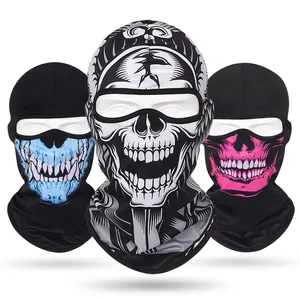 Unisex Black Cool Halloween Party Ghost Skull Mask Full Face Multifunctional Cycling Motorcycle CS Ski Mask Balaclava 1 Hole