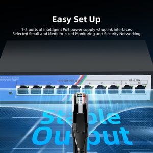 Commutateur PoE non géré Tshield 8 ports 100 Mbps 2 Gbps, format compact 48 V pour caméra IP et réseau de petites entreprises – En stock - Product Image 4