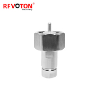 Material de latón conector rf niquelado LC macho abrazadera de enchufe para cable coaxial 1/2 Cable alimentador