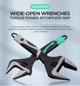 Conjunto de Chaves Ajustáveis em Aço Carbono com Cabo Antiderrapante para Reparos Automotivos, Hidráulicos e Domésticos 6 polegadas 8 polegadas 10 polegadas - Product Image 5