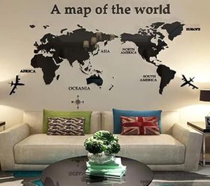 Fabricación al por mayor personalizado moderno montado en la pared acrílico mapa del mundo DIY Calcomanía para Decoración - Product Image 5