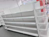 Étagères de supermarché sur mesure, robustes, en acier laminé à froid, capacité 120-150 kg, couleur noire