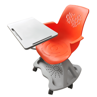 Bureau d'école Offre Spéciale chaise d'étudiant simple en plastique bloc-notes roues chaises d'école à vendre