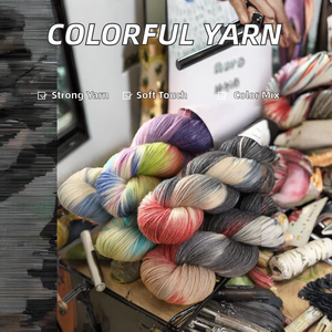 Filato di Lana Colorato Sfumato ad Alta Tenacità per Uncinetto e Maglia, Filato Fantasia per Maglioni, Sciarpe e Scialli per Bambini, Filato Misto Rayon Tinto in Filo Continuo - Product Image 3