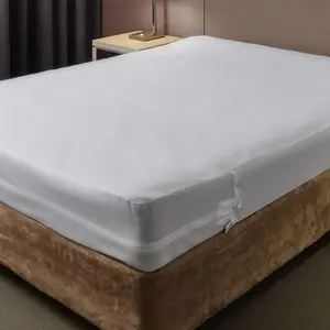 PVC Vinyl Fitted Mattress Cover King Size Plastic Fitted Water Proof Mattress Protectors