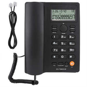 <span class=keywords><strong>Téléphone</strong></span> fixe avec identification de l'appelant, appel mains libres, numérotation rapide, <span class=keywords><strong>téléphone</strong></span> fixe filaire de bureau pour la maison, l'hôtel, le bureau - Product Image 1