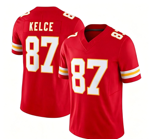 Vente en gros entièrement cousue # 1 Digne d'éloge # 4 riz # 9 Walker # 5 Delane # 15 Mahomes # Maillot de football américain 87 Kelce - Product Image 3