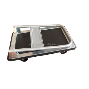 Chariot pliant KINGSTAR personnalisable à quatre roues en plastique PP et métal, capacité de charge de 150 kg, plateforme à roues solides, usage domestique - Product Image 5