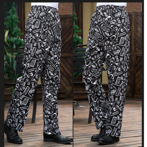 กางเกงเชฟปรับแต่งได้สำหรับฤดูร้อนกางเกงเอวยางยืดทำจากโพลีเอสเตอร์น้ำหนักเบาแห้งเร็วสวมใส่สบาย - Product Image 2